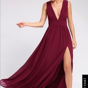 lulus burgundy maxi dress